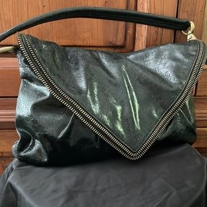 EUC MATT&NATT BLACK FAUX LEATHER CONVERTIBLE 3 IN 1 HANDBAG